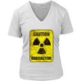 Caution Radioactive Warning Tshirt - Nuclear Danger Sign Tee - Womens Plus Size Up To 4X