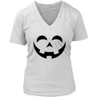 Happy Pumpkin Halloween Tshirt - Funny Jack O Lantern Tee - Womens Plus Size up to 4X