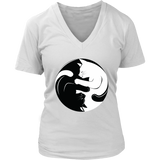 Cute Cat T-Shirt - Yin Yang Tshirt - Cats in a Ying Yang - Womens Plus Size Up To 4X