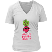 Funny Veggie Food Pun Tshirt - Beet Beat Drop DJ Joke - Womens Plus Size Up To 4X