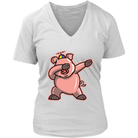 Dabbing Piglet T-Shirt - Funny Pig Dab T Shirt -Barn Animals - Womens Plus Size up to 4X