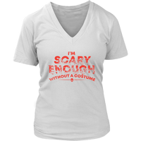 Scary Costume T-Shirt - What To Wear on Halloween Tee - Womens Plus Size up to 4X