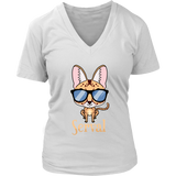 Sarcastic Serval Cat Funny I'm All Ears Wild Animal Feline V-Neck T-Shirt Womens Plus Size S-4XL