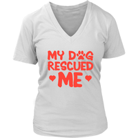 Rescue Dog T-Shirt - Cute Paw Tshirt - Save Animals Tee - Womens Plus Size Up To 4X