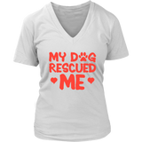 Rescue Dog T-Shirt - Cute Paw Tshirt - Save Animals Tee - Womens Plus Size Up To 4X