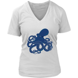 Blue Octopus Tentacles T-Shirt - Kraken Myth Tshirt - Womens Plus Size up to 4X