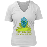 Halloween Zombies Eat Brains Tshirt - Offensive T-Shirt - Insult Tee