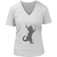 Cat T-Shirt - Climbing Cat Shirt - Fun Cat Tee Shirt - Womens Plus Size Up To 4X