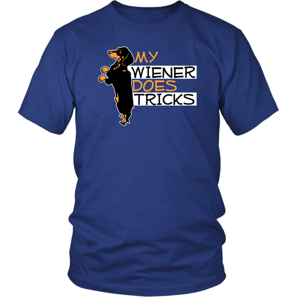 Mens My Wiener Does Tricks T-Shirt Weiner Dog Tee Shirt Up to 4X