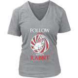 Follow the White Rabbit - Wonderland Animal T-Shirt - Womens Plus Size Up To 4X