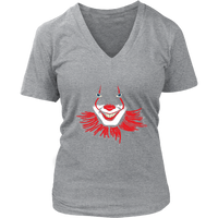 Evil Clown Halloween Tshirt - Scary Red Clowns T-Shirt - Womens Plus Size Up To 4X