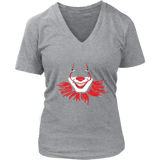 Evil Clown Halloween Tshirt - Scary Red Clowns T-Shirt - Womens Plus Size Up To 4X