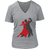 Ballroom Dancing Shadow Tshirt - Competitive Dancesport Tee - Womens Plus Size Up To 4X