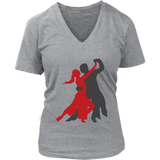 Ballroom Dancing Shadow Tshirt - Competitive Dancesport Tee - Womens Plus Size Up To 4X