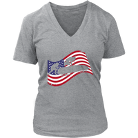 American Flag Bobsledding Tshirt - Winter Sport Bobsledder - Womens Plus Size Up To 4X