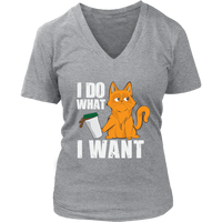 I Do What I Want T-shirt - Cat Lover Tshirt - Statement Tee - Womens Plus Size Up To 4X