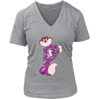 Crazy Cheshire Cat T-Shirt - Cute Genie Cats for Halloween - Womens Plus Size Up To 4X