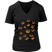 Jack O Lantern Pumpkin Tee - Evil Laugh Halloween Tshirt - Womens Plus Size Up To 4X