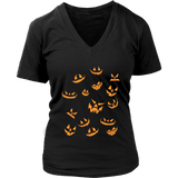 Jack O Lantern Pumpkin Tee - Evil Laugh Halloween Tshirt - Womens Plus Size Up To 4X