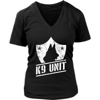 Canine Unit Tshirt - Police Dog Badge T-Shirt - K-9 Guard Dogs - Womens Plus Size Up To 4X