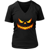 Pumpkin Evil Smile T-Shirt - Jack O'lantern Costume Tee - Womens Plus Size up to 4X