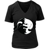 Cute Cat T-Shirt - Yin Yang Tshirt - Cats in a Ying Yang - Womens Plus Size up to 4X