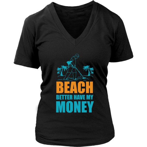 Beach T-Shirt - Metal Detector Tshirt - Money Tee - Womens Plus Size up to 4X