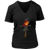 Scarecrow Pumpkin Halloween Tshirt - Scary Costume Tee - Womens Plus Size up to 4X