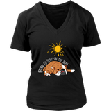 Sleeping Dog Tshirt - Summer Sun Tanning T-Shirt - Bulldog - Womens Plus Size Up To 4X