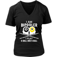 Bipolar Bipooler Pool Player Tshirt - Pool Billiards Tee - Womens Plus Size Up To 4X