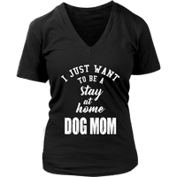 Dog Mom T-Shirt - Love Dogs Puppy Tshirt - Stay At Home -  Womens Plus Size Up To 4X