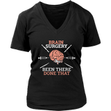 Brain Surgery Neurosurgery Patient Tshirt - Funny Surgeon Neurologist V-Neck T-Shirt Womens Plus Size S-4XL