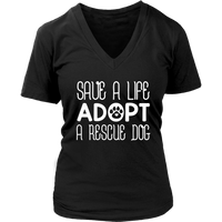 Adopt A Dog T-Shirt - Dog Lover's T Shirt - Womens Plus Size Up To 4X