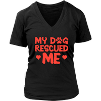 Rescue Dog T-Shirt - Cute Paw Tshirt - Save Animals Tee - Womens Plus Size Up To 4X