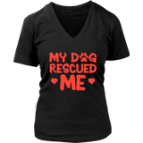 Rescue Dog T-Shirt - Cute Paw Tshirt - Save Animals Tee - Womens Plus Size Up To 4X