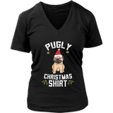 Pugly Ugly Pug Dog Tshirt - Christmas Doggy T-Shirt - Womens Plus Size Up To 4X