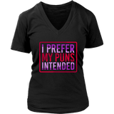 I Prefer My Puns Intended T-Shirt - Funny Shirt - Novelty T - Womens Plus Size Up To 4X