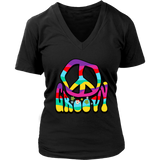 Groovy Peace Sign 60s 70s Tshirt Retro Hippie Soul V-Neck T-Shirt Womens Plus Size S-4XL