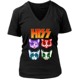 Funny Cat TShirt - Hiss for Kiss T-Shirt - Kitty Tee - Womens Plus Size up to 4X