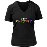 Crayons T-Shirt - Creative Tee - Funny Statement Tshirt - Womens Plus Size Up To 4X