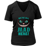 We're All Mad Here Smiling Cat T-Shirt - Cheshire Cats - Womens Plus Size Up To 4X