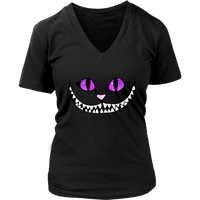 Halloween Cheshire Cat T-Shirt - Grinning Smile Tee - Womens Plus Size Up To 4X