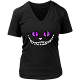 Halloween Cheshire Cat T-Shirt - Grinning Smile Tee - Womens Plus Size Up To 4X