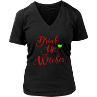 Drinking Witches Halloween Tshirt - Wine Drinker T-Shirt - Womens Plus Size up to 4X