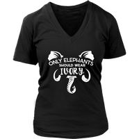 Ivory is for Elephants Only Tshirt - Save Animals T-shirt - Womens Plus Size up to 4X