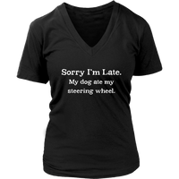 Funny Late Excuse T Shirt Bad Dog Tardy Tshirt - Womens Plus Size Up To 4X