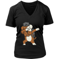 Dabbing Dog T-Shirt - Funny School Kid Dab T Shirt - Womens Plus Size up to 4X