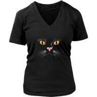 Cute Kitty Cat T-Shirt - Cat Face Tshirt - Pussy Cat Shirt - Womens Plus Size up to 4X