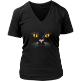 Cute Kitty Cat T-Shirt - Cat Face Tshirt - Pussy Cat Shirt - Womens Plus Size up to 4X