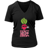 Funny Veggie Food Pun Tshirt - Beet Beat Drop DJ Joke - Womens Plus Size Up To 4X